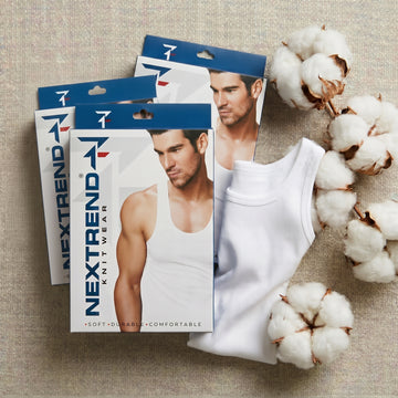 Nextrend CloudSoft Cotton Vest – Half Sleeve (3 Pack)