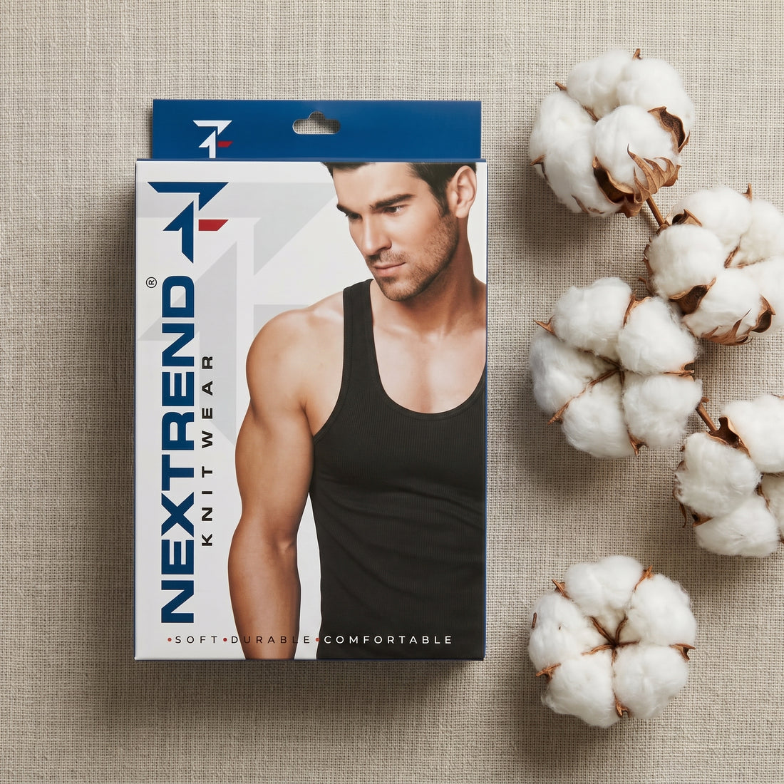 Nextrend CloudSoft Cotton Vest – Black