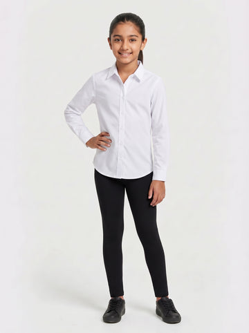 Girls Classic Rib Leggings - Black